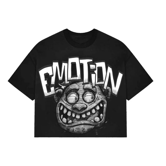 BLACK 'MONSTER' CROPPED TEE
