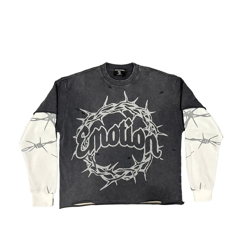 MIXED EMOTION 'BARBED WIRE' THERMAL LONG SLEEVE