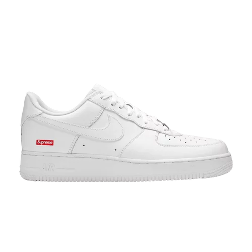 Supreme x Nike Air Force 1 Low "Box Logo - White", side view