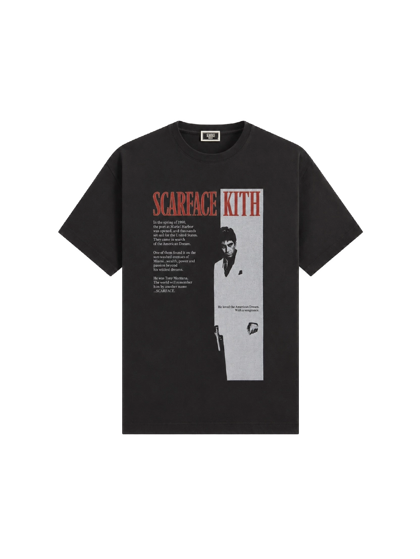 Kith for Scarface Film Poster Vintage Tee — Black