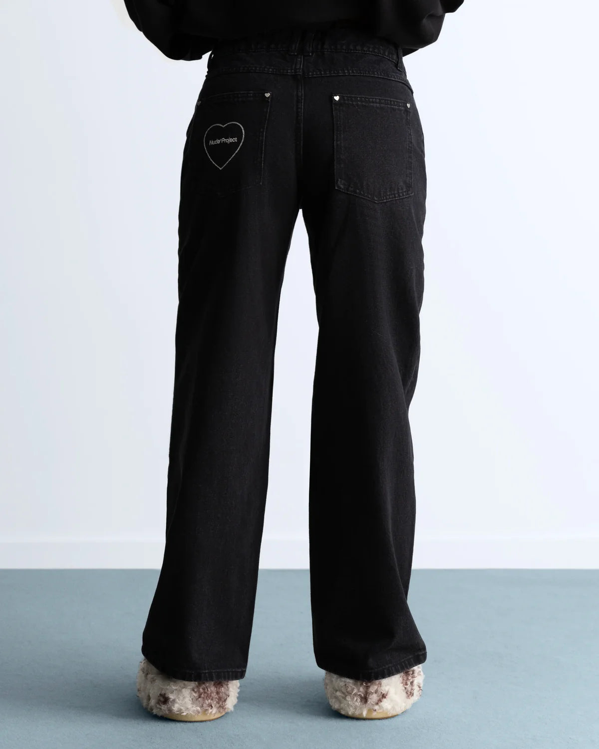Old Baggy Woman Jeans Black