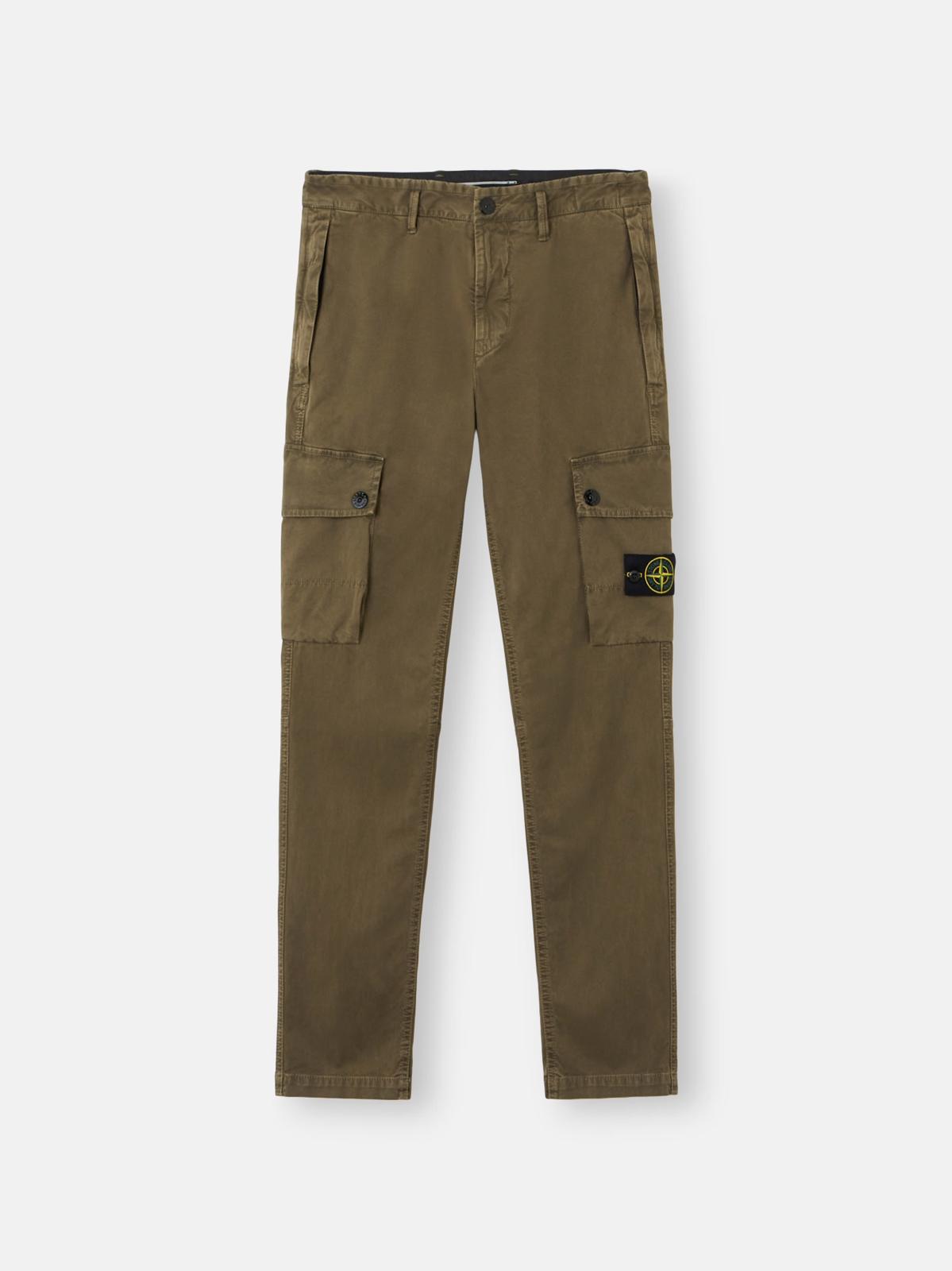 STONE ISLAND Cargo Cotone Stone Stretch Verde Bambino
