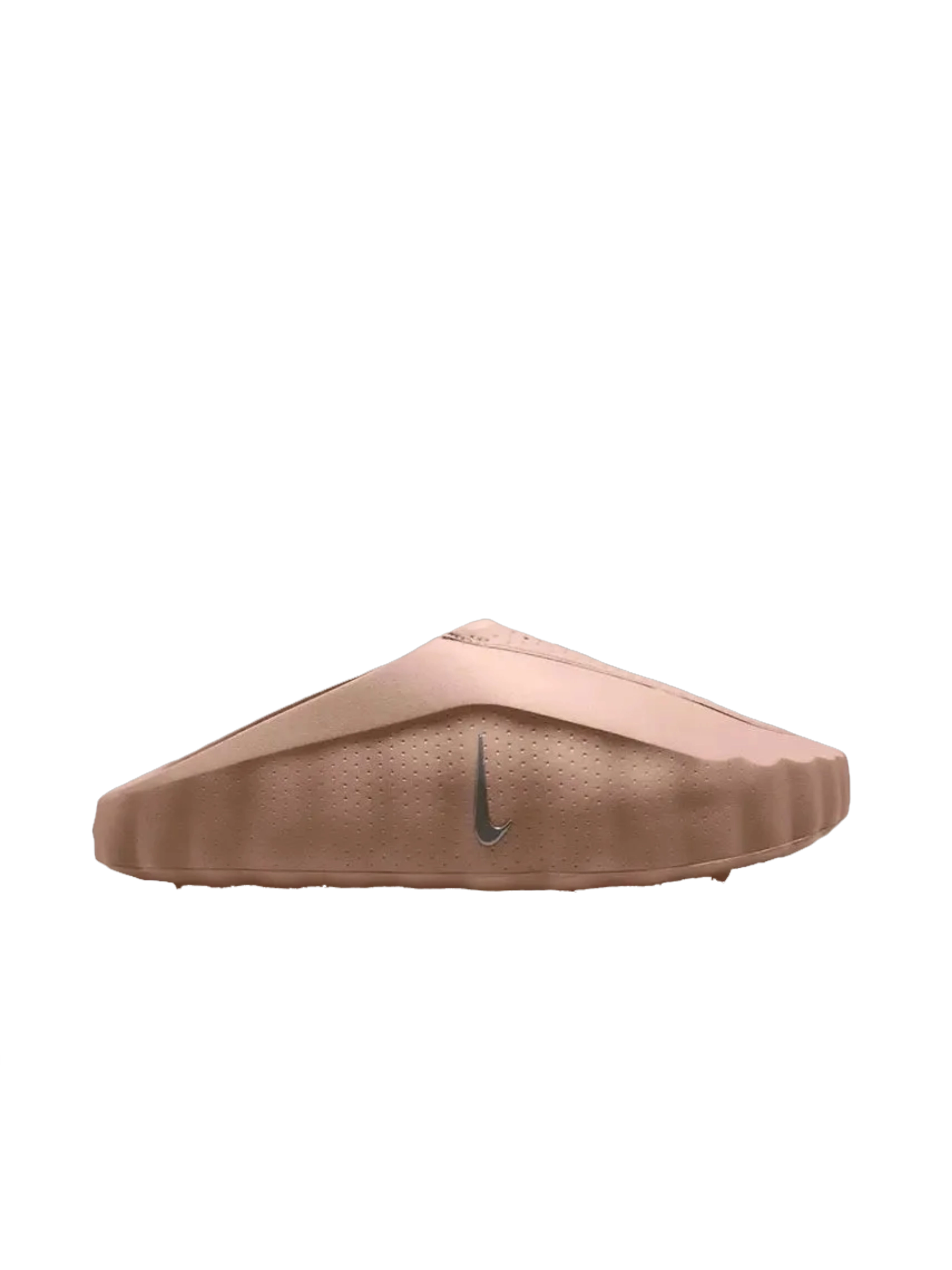 Nike Mind 001 "Hemp" pregame mule in tonal brown, side view