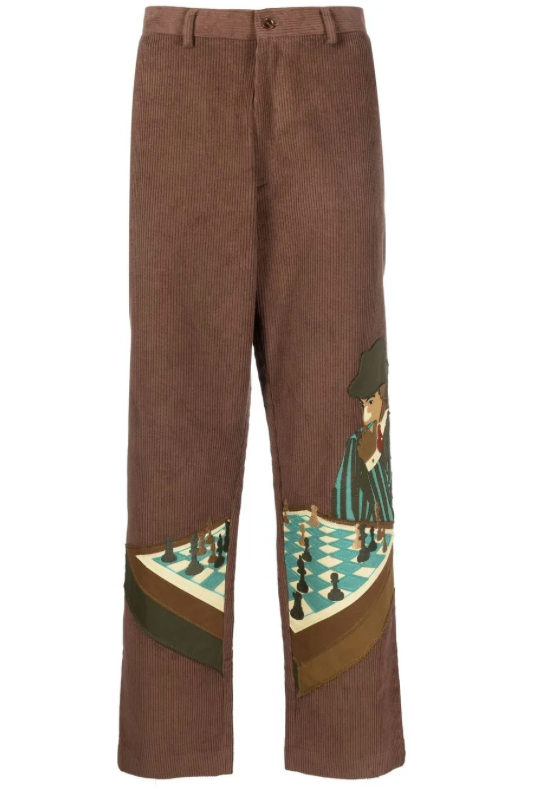 KidSuper Chess Patchwork Corduroy Trousers