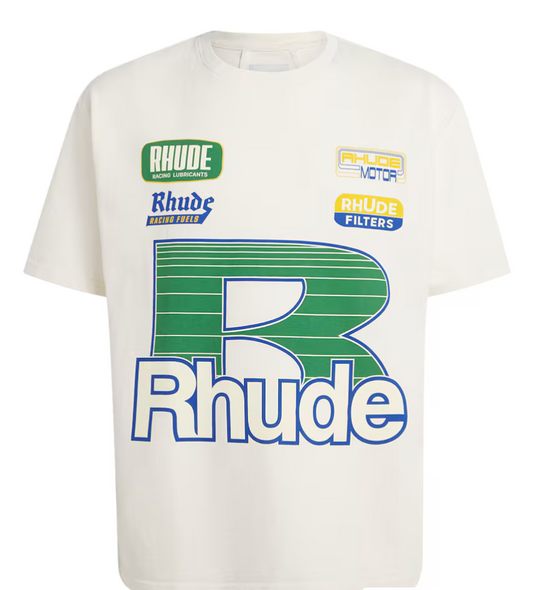Vintage White Roadway Racing Tee