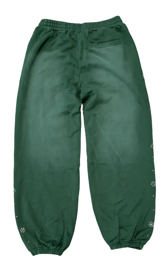 HMDD - Green Flower Studded Sweatpants