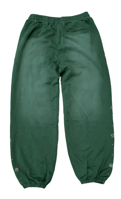 HMDD - Green Flower Studded Sweatpants