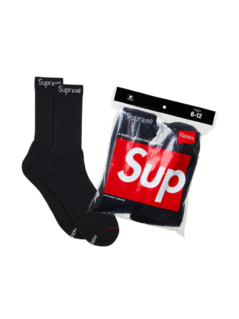 Supreme Crew Socks — Black