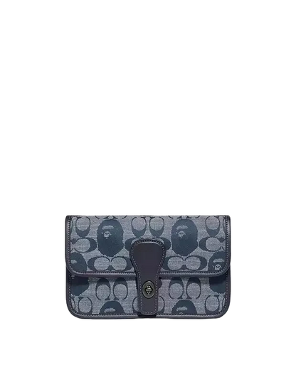 Bape X Coach Turnlock Tab Belt Bag In Signature Chambray