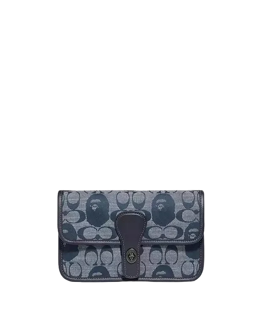 Bape X Coach Turnlock Tab Belt Bag In Signature Chambray