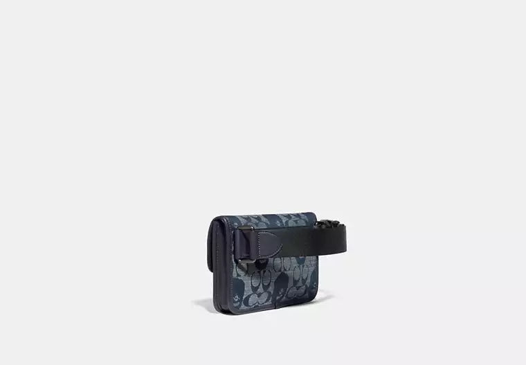 Bape X Coach Turnlock Tab Belt Bag In Signature Chambray