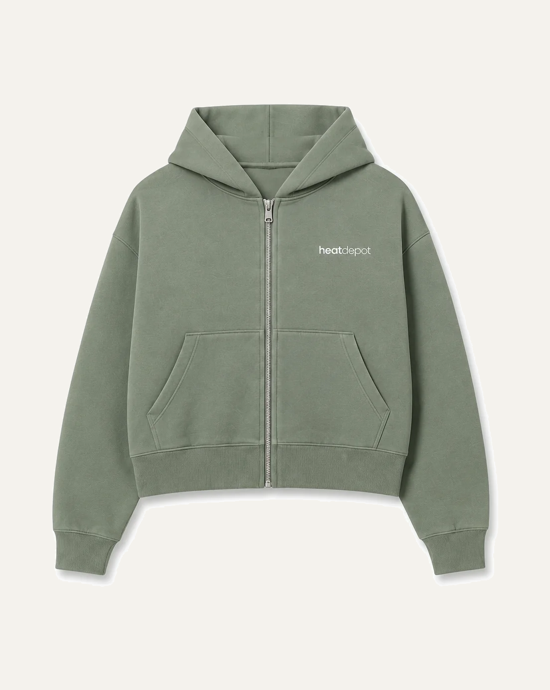 Heat Depot Logo Hoodie in green, centered full product view