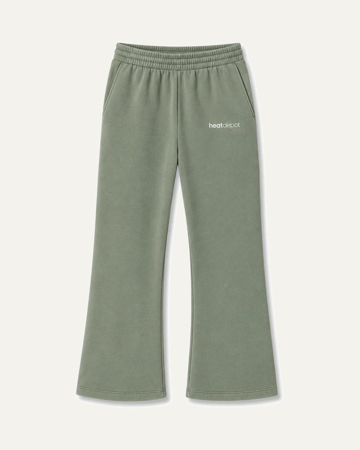 Heat Depot Logo Sweatpants in green, centered full product view