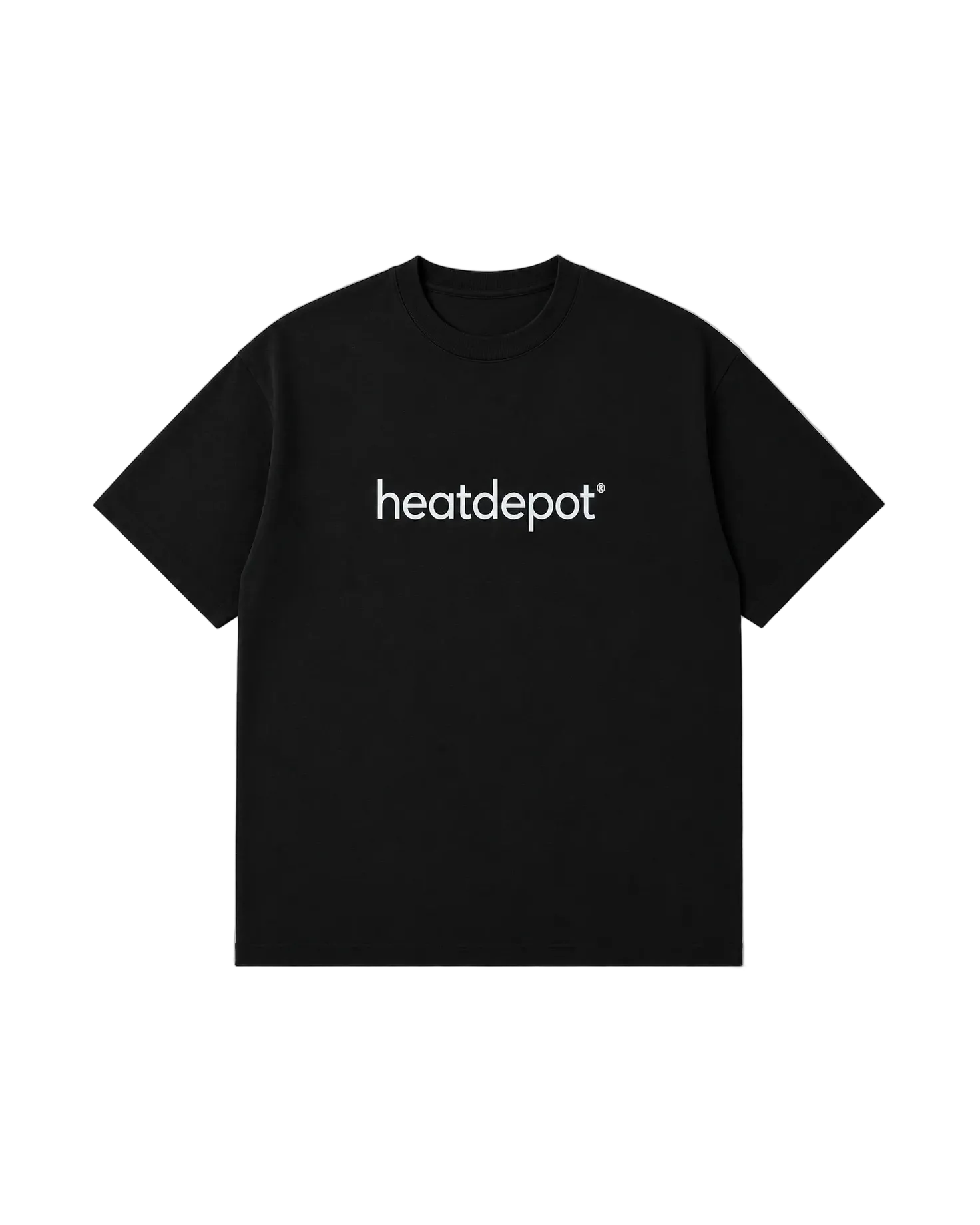 Black Heat Depot registered trademark T-shirt, centered full product view