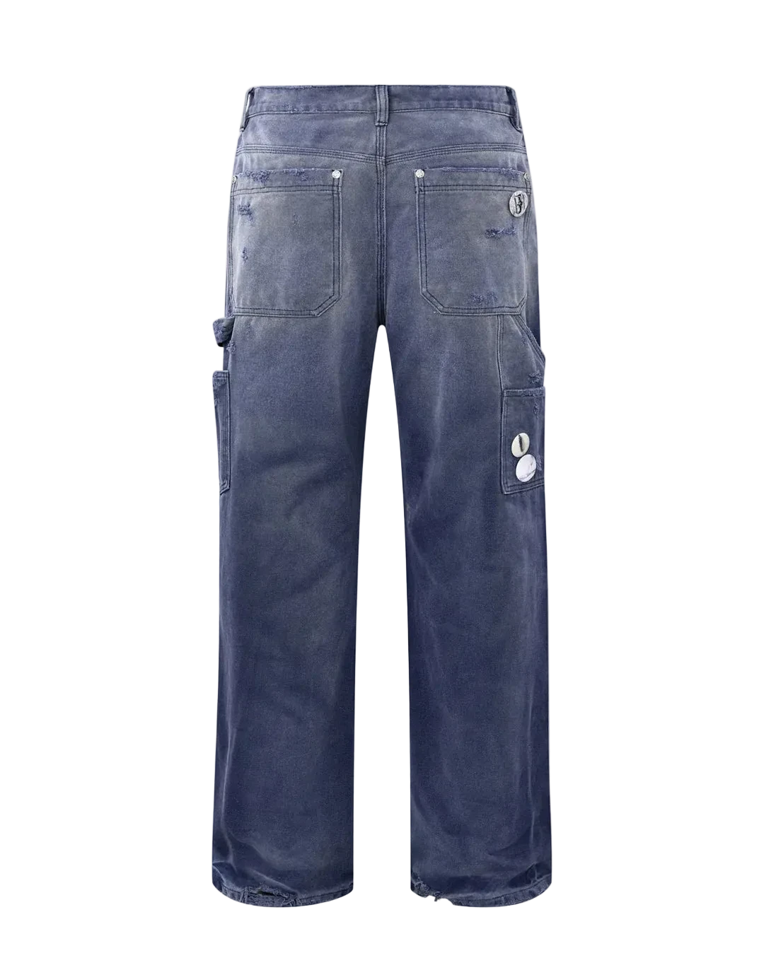 BIRTH OF ROYAL CHILD 1920 VINTAGE BLUE PIN EMBLEM WORKWEAR TROUSERS