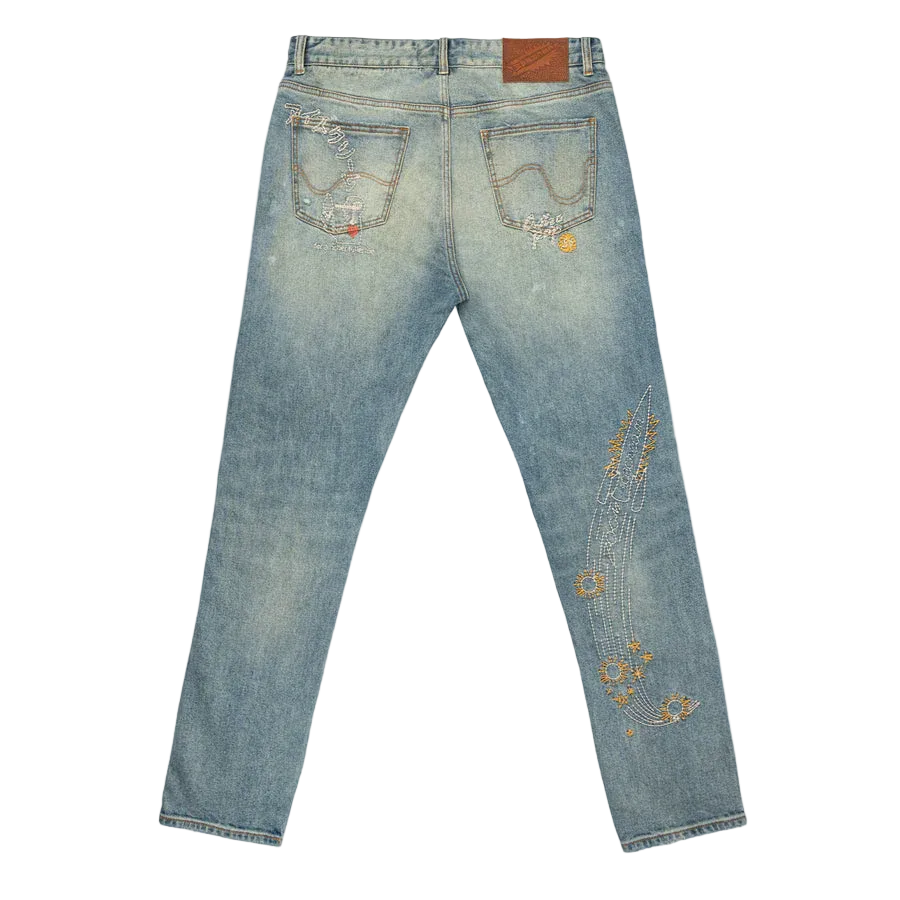BBC ICE CREAM - Running Dog Red Skinny Denim